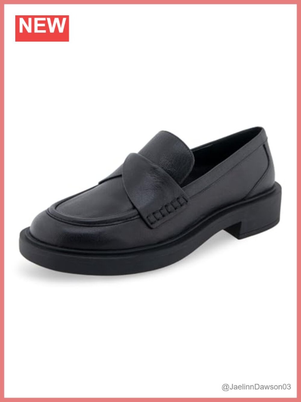 Aerosoles Garett Leather Loafers Block Heel Slip-Ons OrthoLite Casual